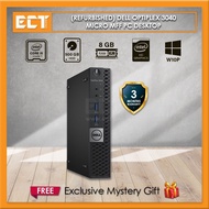 (Refurbished) Dell Optiplex 3040 Micro MFF PC Desktop (i5-6500T 3.10Ghz,500GB HDD/256GB SSD,8GB,W10P
