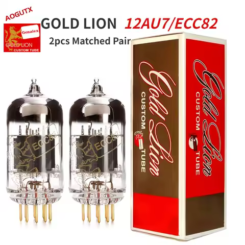 Aogutx Gold Lion 12AU7 ECC82 B749 Vacuum Tube Upgrade ECC802 E82CC CV4003 HIFI Audio Valve Electroni