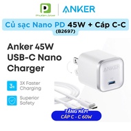 Anker GaN Nano B2692 / A2692 45W fast charger | Foldable flat plug | C-C cable included