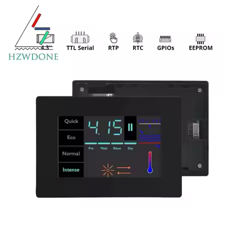 NX4827P043-011R-Y/NX4827P043-011C-Y – 4.3” Nextion Intelligent Series HMI Touch Display with enclosu