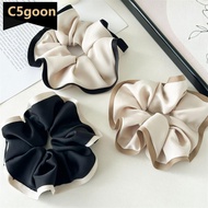 C5GOON 13cm Clouds Style Korean Velvet Edged Satin Elastic Hair Bands Ponytail Holders Hair Rings El