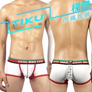 TIKU Ladder Cool Breathable Interwoven Cotton Wide Version Extremely Convex Flat Men's Underwear 187