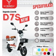 Termurah U WIN FLY DF8 Sepeda listrik uwinfly dragonfly 7S 48/12ah