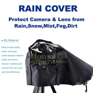 RC-EF ที่คลุมป้องกันกล้องและเลนส์จากฝน,หมอก กล้องแคนนอน EOS 5D Mk II,6D,6D Mk II,60D,70D,77D,80D,90D,750D,760D,800D,850D,8000D,9000D,Kiss X8i,X9i,X10i ใช้แทน Canon Rain Cover ERC-E4S