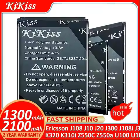 KiKiss Battery For Sony Ericsson J108 J10 J20 J300 J108i J300C K510i K310 K320 K310i Z550C Z550a U10