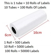 MX-6600 MX6600 10 tube = 100 rolls Price Label Tag Paper Double row coder