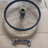 18 inch bicycle rear rim complete with gear and alloy bearing