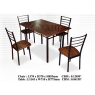 Meja Makan Murah/1+4 Meja Makan/Dining Table Set with 4 Chairs Home Living / Meja makan