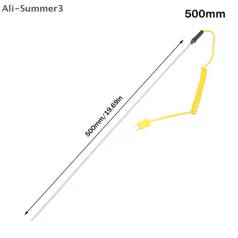 (YY)1Pc 2025 New K-Type Thermocouple 100/150/200/300/500mm Probe Sensor with Wire Cable Temperature