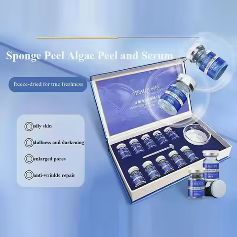 10pcs Copper Peptide Algae Peeling Whitening Melasma Peel Kit Natural Seaweed Bone Plant Extract Mas
