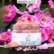 Saola Baby Bath Salt, Hue Melaleuca Oil and Himalayan Pink Salt, Reduces Itching, Eczema, Diarrhea, 