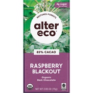 Alter Eco - Organic Dark Chocolate, Raspberry Blackout with 85% Cacao (2.65oz)