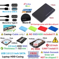USB 3.0 2.5 inch SATA Hard Disk Drive External Casing Tool-Free 2.5" HDD Enclosure Case SSD External