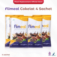 Flimeal Meal Replacement Travel Pack Chocolate Milk Flavor (4 sachets) - Flimty Fiber Official