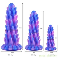 Silicone Hedgehog Butt Plug Mixed Color Luminous Shaped Anal Plug Spiked Stimulate Orgasm Anal Dilator Adult Sex Toy