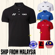 Yonex  B1 BLACK Collar Unisex Men/Women/Ladies Black Baju Kolar Putih Hitam Merah Biru Lelaki/Peremp