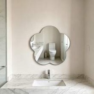 1pc Floral Acrylic Mirror Wall Sticker, Requires Self-Adhesion And Hardening. It Is A Wall Decoratio