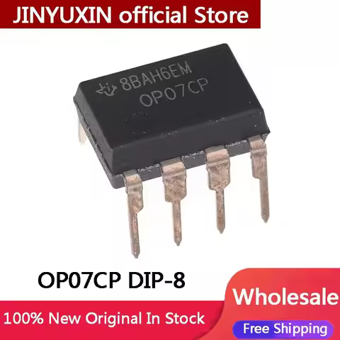 10Pcs 100% New Original OP07 OP07CP DIP-8 straight plug OP07C operational amplifier low offset chips