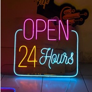 Neon Sign Open, Neon Flex Open Here, Neon Flex Lights, Open Neon Sign, Neon Wall Mounted Aesthetic