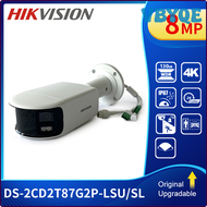 VBYQE Hikvision DS-2CD2T87G2P-LSU/SL 4K Panoramic ColorVu CCTV Camera 8MP Dual Lens Strobe Light Aud