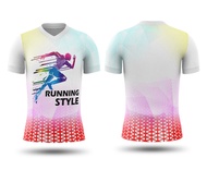 Jersey Kaos V Neck Fun Run 002 Fullprinting Custom