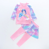 C MALL ชุดว่ายน้ำเด็กผู้หญิง ลายนางเงือก เสื้อแขนยาว+กระโปรงกางเกงขายาว (มี3สี) รุ่น 0710