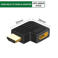 全新 HDMI 公對母 L型 90度左彎轉接頭 | HDMI Male to Female 90° Left Angle Adapter  | HDMI 公對母轉接頭 左彎