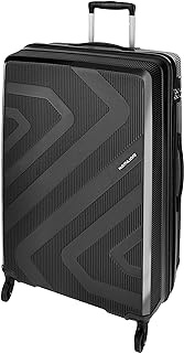 Kamiliant by American Tourister KAM Kiza Polypropylene 79 cms Black Hardsided Check-in Luggage, Black, Lock Type: Number Lock, Number of Wheels: 4, Number of compartments: 1