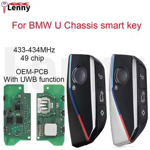 Lenny For BMW U Chassis smart key original board with UWB function 433-434MHz 49chip for BMW X1 X2 I