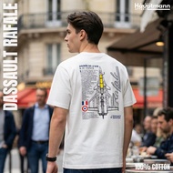 Hauptmann Kaos / T-Shirt - Dassault Rafale - Jet Fighter French Air Force - Cotton - Unisex