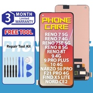 LCD Display Touch Compatible For OPPO RENO 7Z 8Z 5G CPH2343 CPH2457 4SE 6 LITE A74 4G A95 A96 4G 5G 