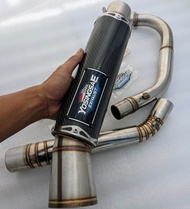 PLUG AND PLAY (PNP) knalpot racing jupiter mx king 150 YOSINGSAE SILINCER KNALPOT RACING KARBON KEVL