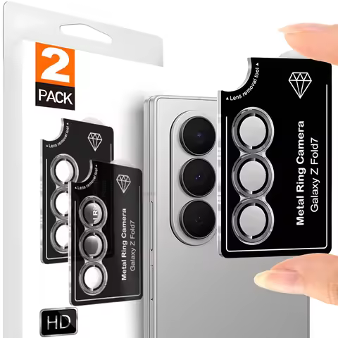 Metal Camera Protector Ring For Samsung Galaxy Z Fold 7 Fold7 Lens Anti-scratch Tempered Glass Prote