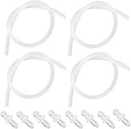 4pcs Milk Tubes Hoses with 8pcs Connectors, 14.96in/38cm Silicone Milk Tube Hoses Replacement Pipe B