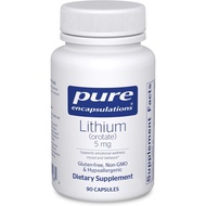 Pure Encapsulations Lithium Orotate 5 mg - Brain Support Supplement - with N-Acetyl-L-Cysteine (NAC)
