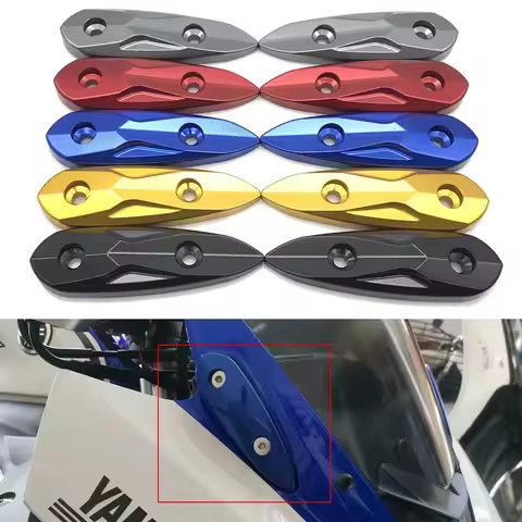 Motorcycle Aluminium Rearview Mirror Hole Cap Cover Mirror Eliminators For YAMAHA YZF R3 R25 2013 20
