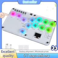 E7G-HitBox Fighting Stick Controller  Colorful RGB Light Fighting Game Arcade Game Keyboard for PC P