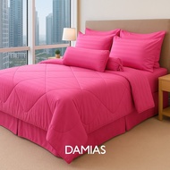 Cadar Hotel 7 IN 1 KING Tebal dan berkualiti .Berserta Comforter BedSheet Set Plain 2 TONE