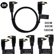 Version 2.1 Upper Lower Elbow 90 Degree HDMI 4K120HZ/8K60HZ/7680X4320 Ultra HD Connection Cable