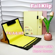 【🇲🇾24h】F4/A5 Fail Klip Clipboard File Folder Waterproof PP Material Penyusun Dokumen Pejabat Sekolah