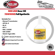 [ILM] RED LINE GL-5 75W90NS 946ML Fully Synthetic Gear Oil Car Lubricant [Minyak Gear]