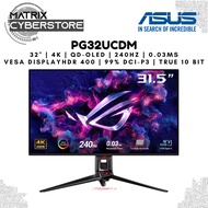 ASUS ROG Swift PG32UCDM OLED Gaming Monitor - 32", 4K, QD-OLED Panel, 240Hz, 0.03ms, 99% DCI-P3, Tru