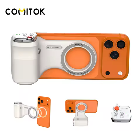 COMITOK MOCA ARCO Magnetic Camera Grip for iPhone Series Detachable Remote IOS17/18/26 Handle Holder