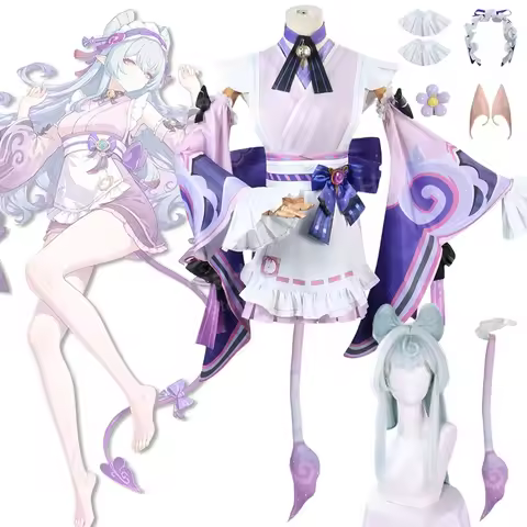 Game Yumemizuki Mizuki Cosplay Costumes Genshin Impact Cosplay Dress Apron Tail Mizuki Yumemizuki Su