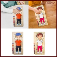 [Blesiya2] Human Body Puzzle Human Body Parts Puzzle Playset Early Educational Toys Wooden