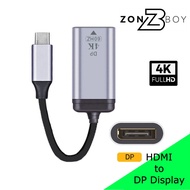 4K Converter Male USB C Type C to Display Port Monitor DP Female Cable Adapter 2K 60Hz for Tablet Phone Laptop