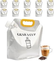 10 Pack Disposable Coffee Dispensers with Handle Coffee Box Cold Hot Beverage Dispenser COFFEE Carri