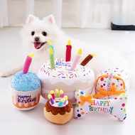 Dog Cat Birthday Cake Gift Voice Fun Toy Dog Plush Toy