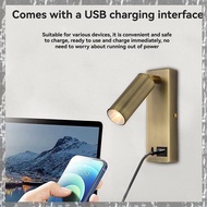 [yinahiut002.ph] 3W LED Wall Lamp Embedded and Rotatable Reading Light USB Focus Light for Bedroom B