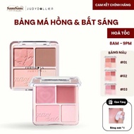 Blush Palette & Judydoll Highlighter 4 Colors